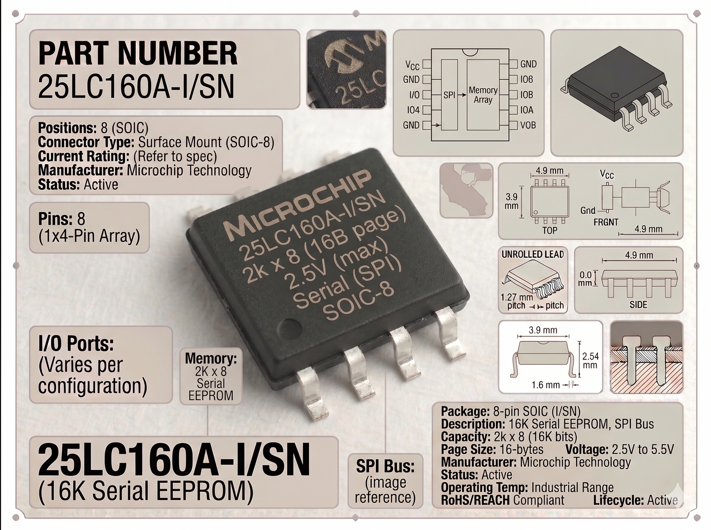 25LC160A-I/SN