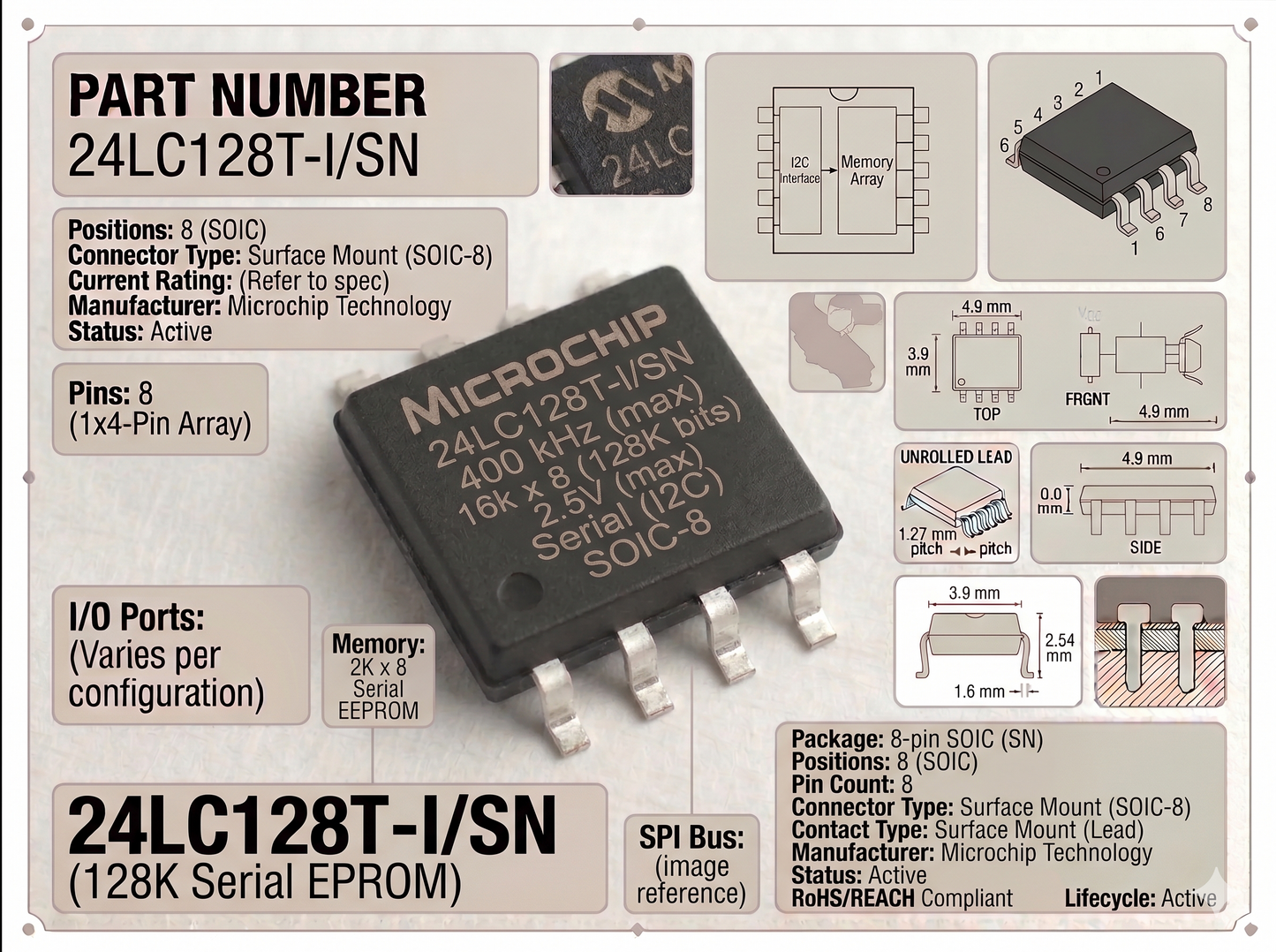 24LC128T-I/SN