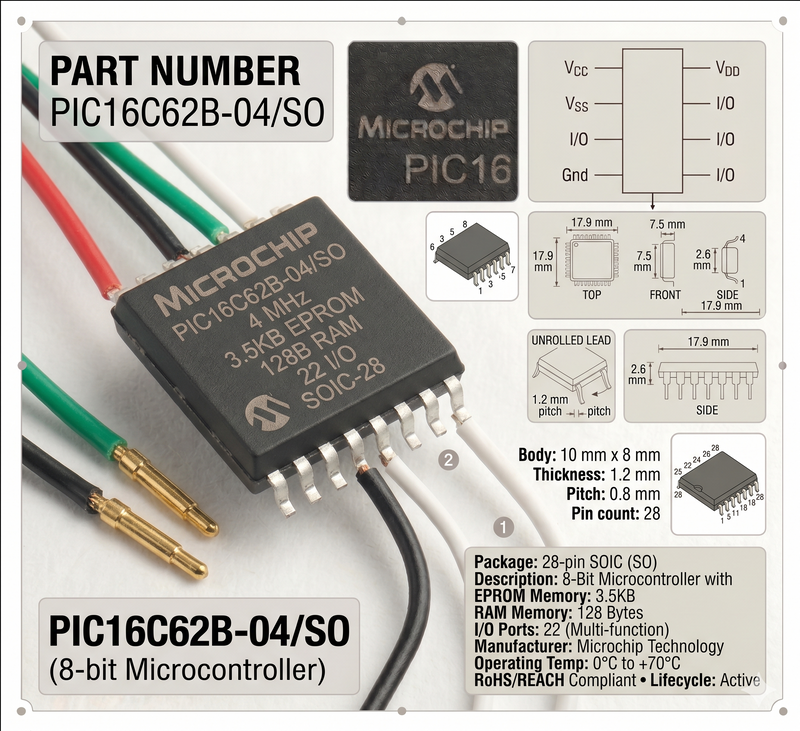 PIC16C62B-04/SO