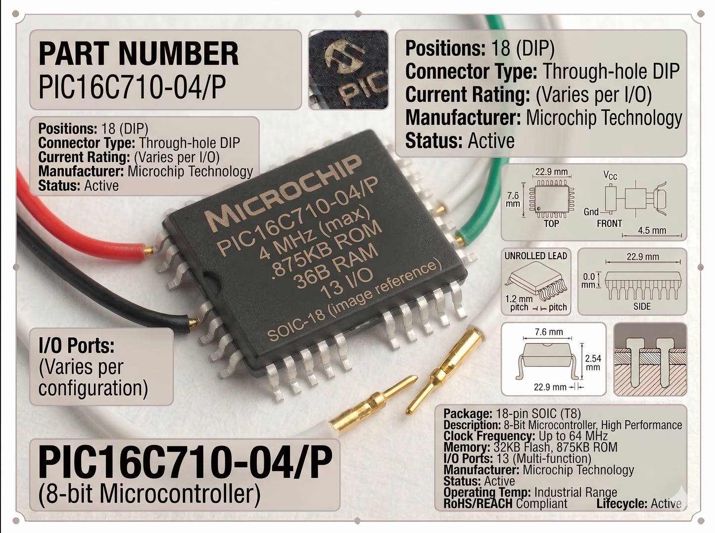 PIC16C710-04/P