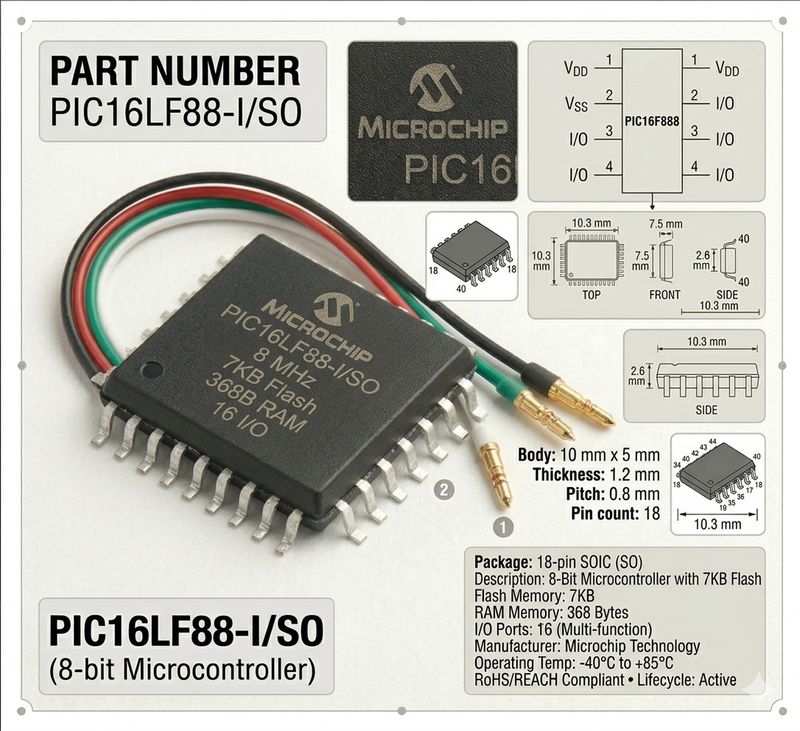 PIC16LF88-I/SO