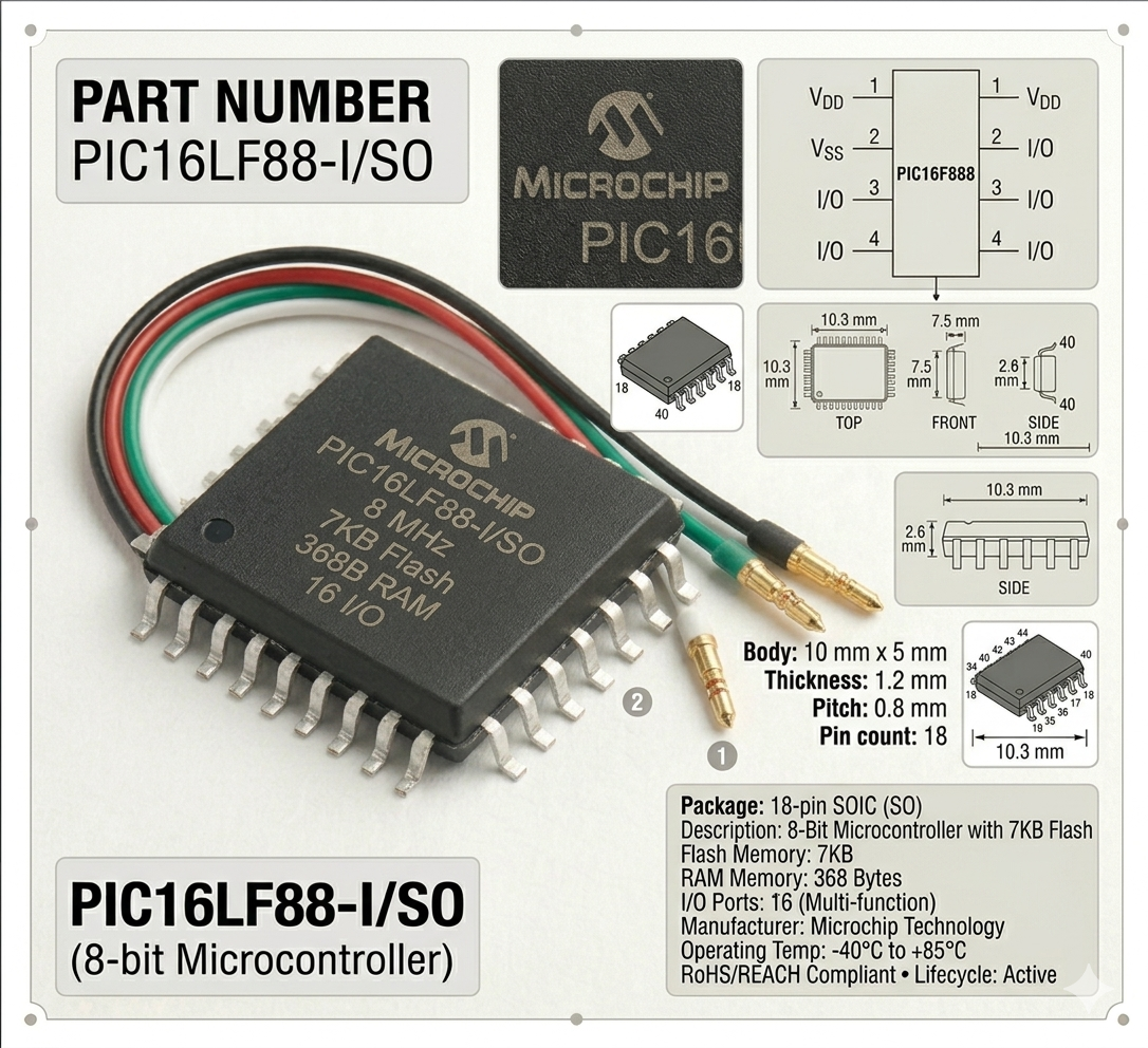 PIC16LF88-I/SO