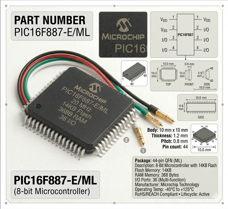 PIC16F887-E/ML